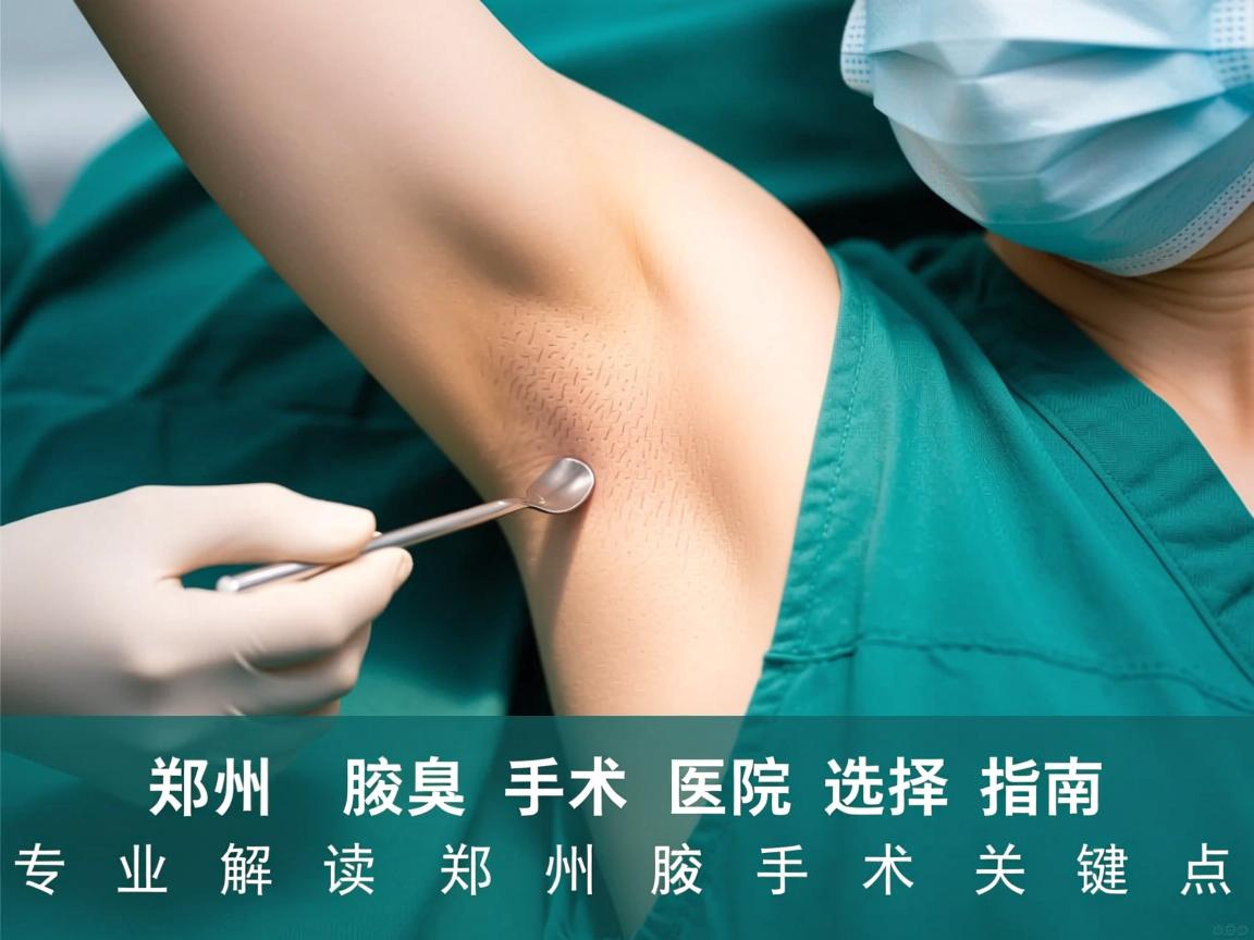 郑州腋臭手术医院选择指南，专业解读郑州腋臭手术关键点