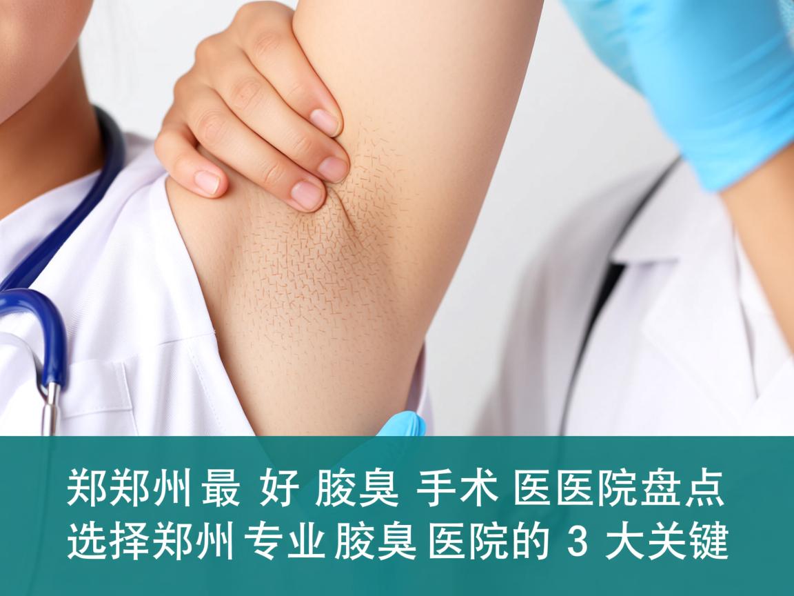 郑州最好腋臭手术医院盘点，选择郑州专业腋臭医院的3大关键