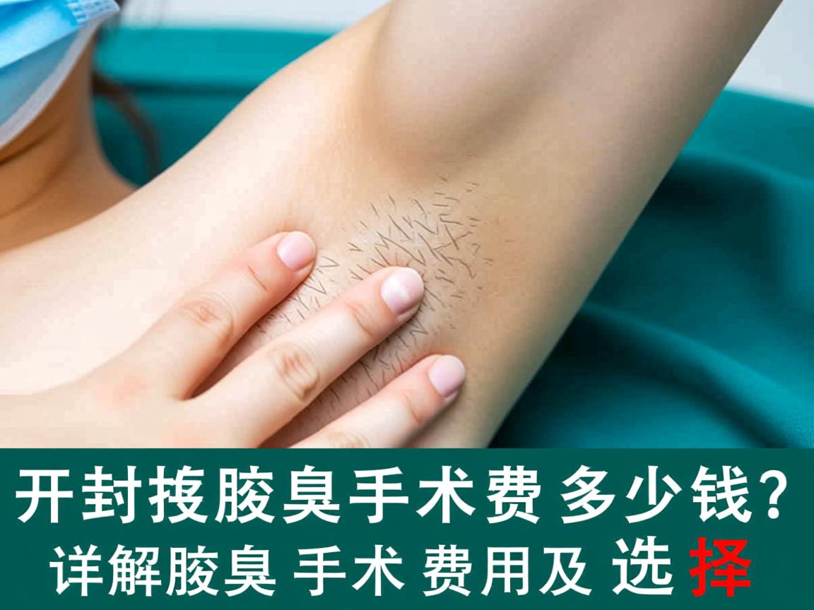 开封腋臭手术费多少钱？详解腋臭手术费用及选择
