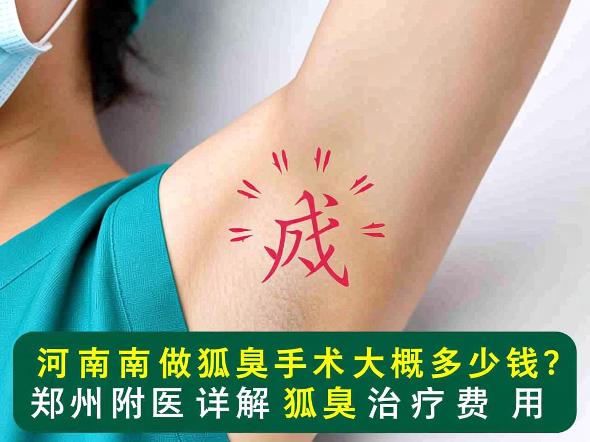 河南做狐臭手术大概多少钱？郑州附医详解狐臭治疗费用