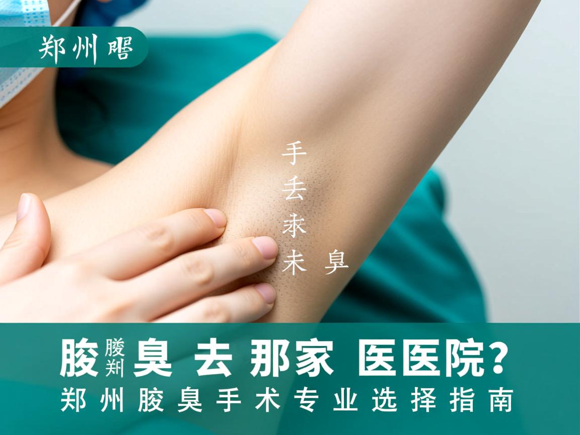 郑州腋臭手术去那家医院？郑州腋臭手术专业选择指南