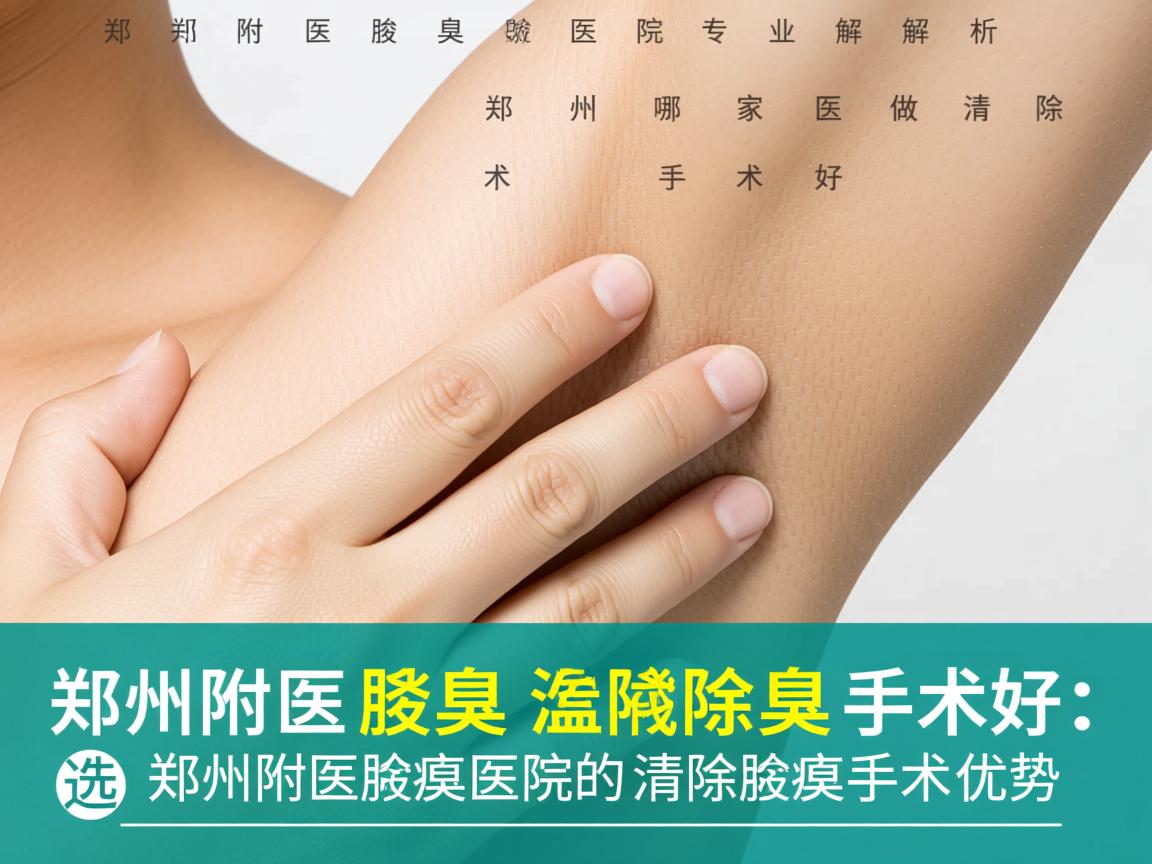 郑州附医腋臭医院专业解析，郑州哪家医院做清除腋臭手术好，选择郑州附医腋臭医院的清除腋臭手术优势