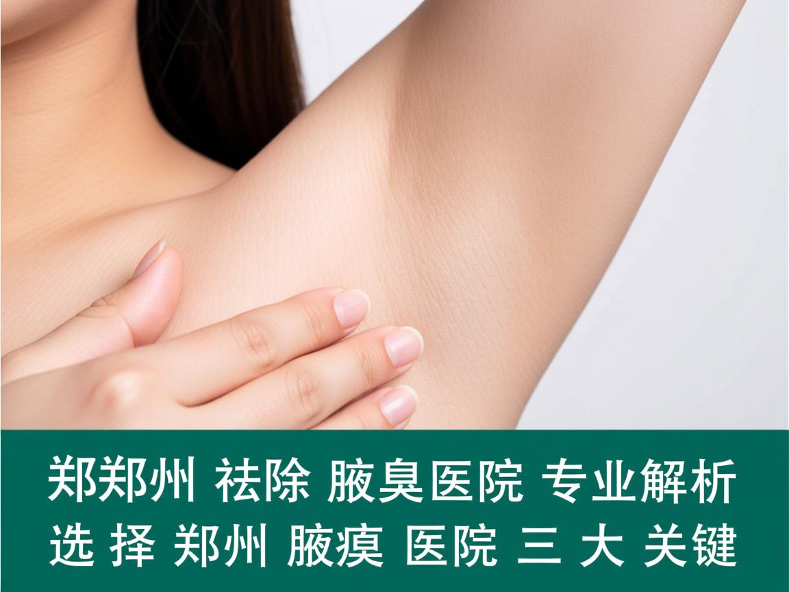 郑州祛除腋臭医院专业解析，选择郑州腋臭医院的三大关键