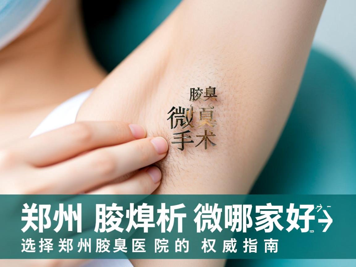 深度解析郑州腋臭微创手术哪家好，选择郑州腋臭医院的权威指南