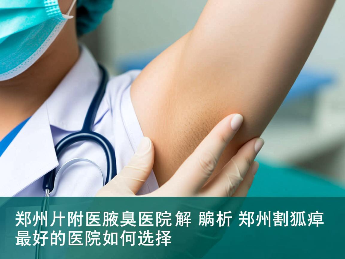 郑州附医腋臭医院解析，郑州割狐臭最好的医院如何选择