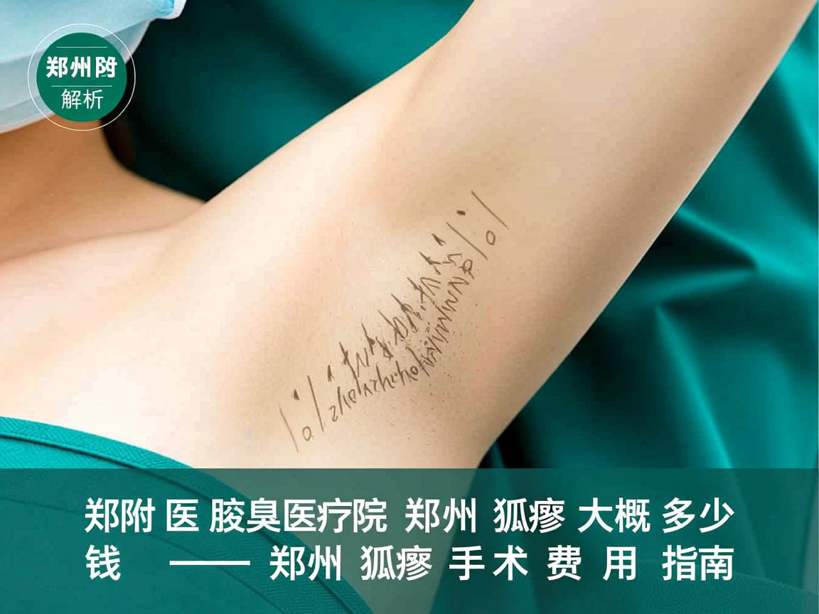 郑州附医腋臭医院解析，郑州狐臭大概多少钱，郑州狐臭手术费用指南