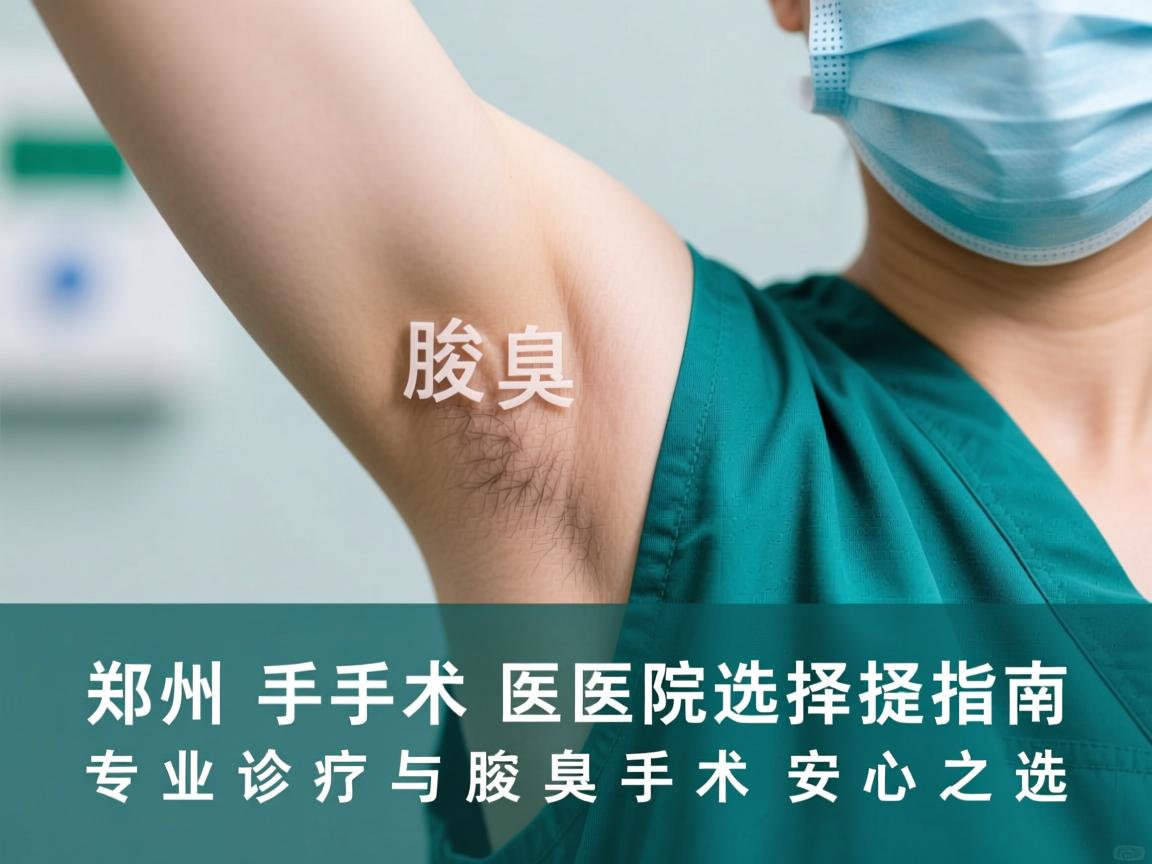 郑州腋臭手术医院选择指南，专业诊疗与腋臭手术的安心之选