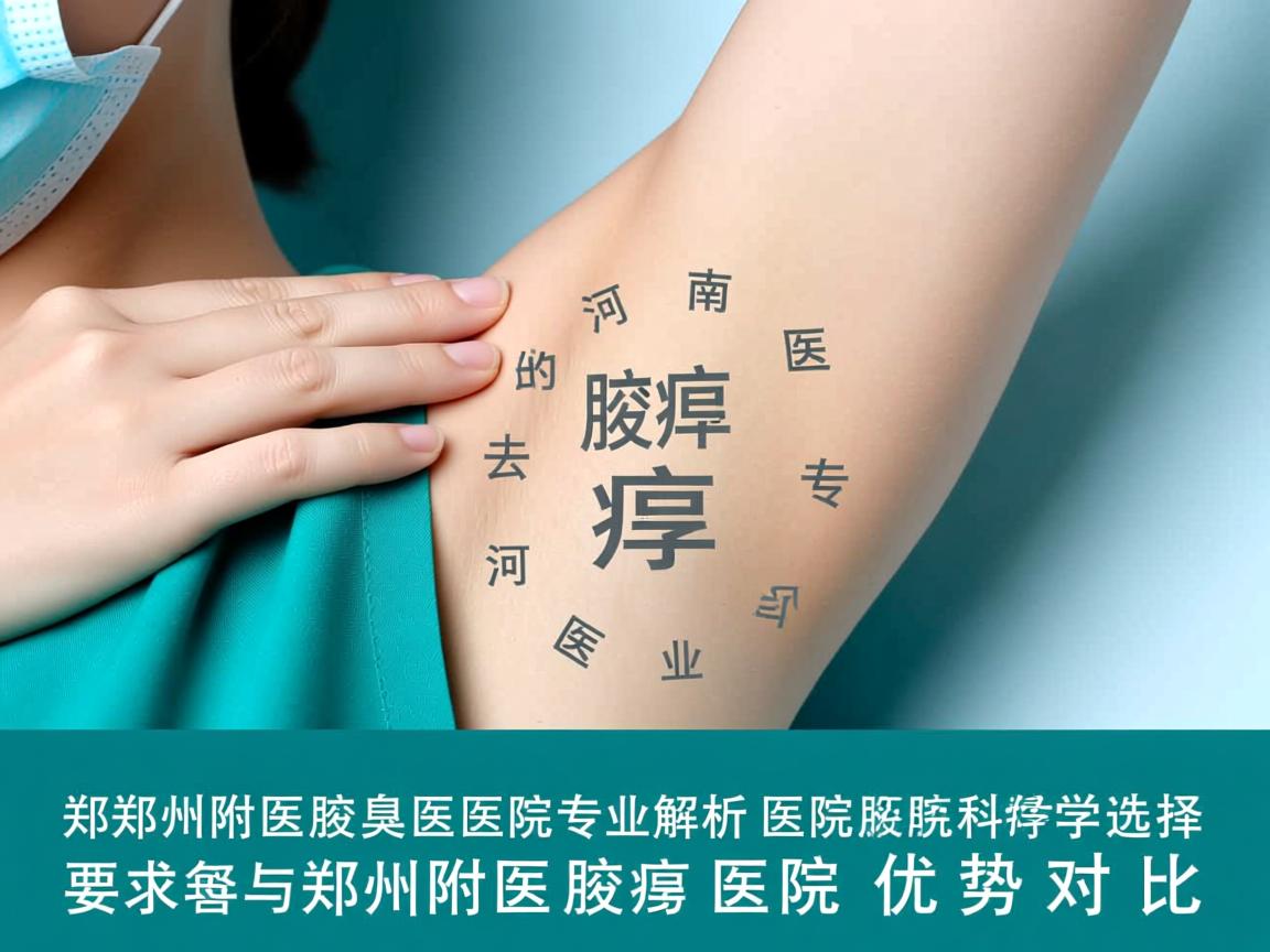 郑州附医腋臭医院专业解析，河南去腋臭医院的科学选择与郑州附医腋臭医院优势对比