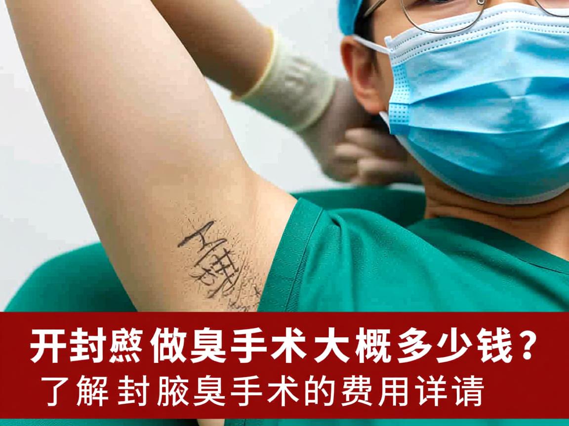 开封做腋臭手术大概多少钱？了解开封腋臭手术的费用详情