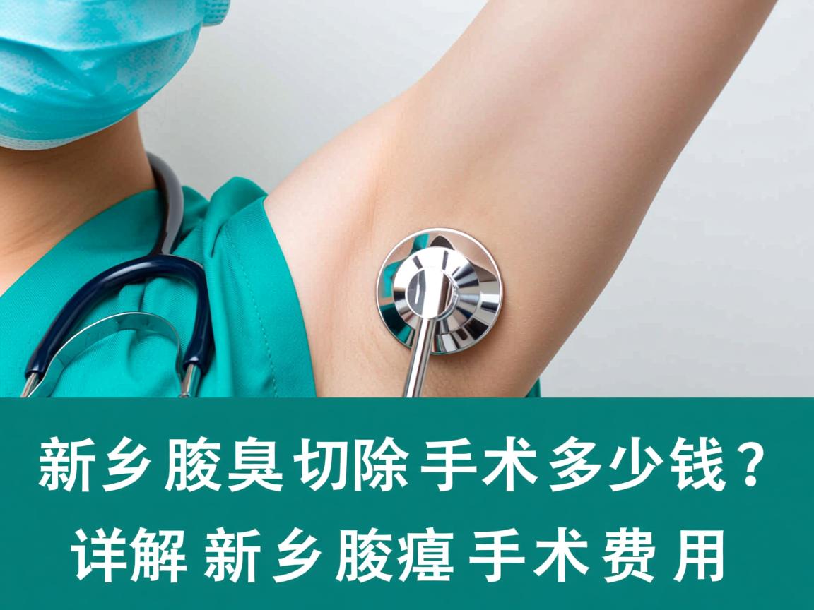 新乡腋臭切除手术多少钱？详解新乡腋臭手术费用