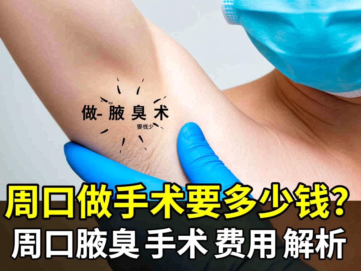 在周口做腋臭手术要多少钱？周口腋臭手术费用解析