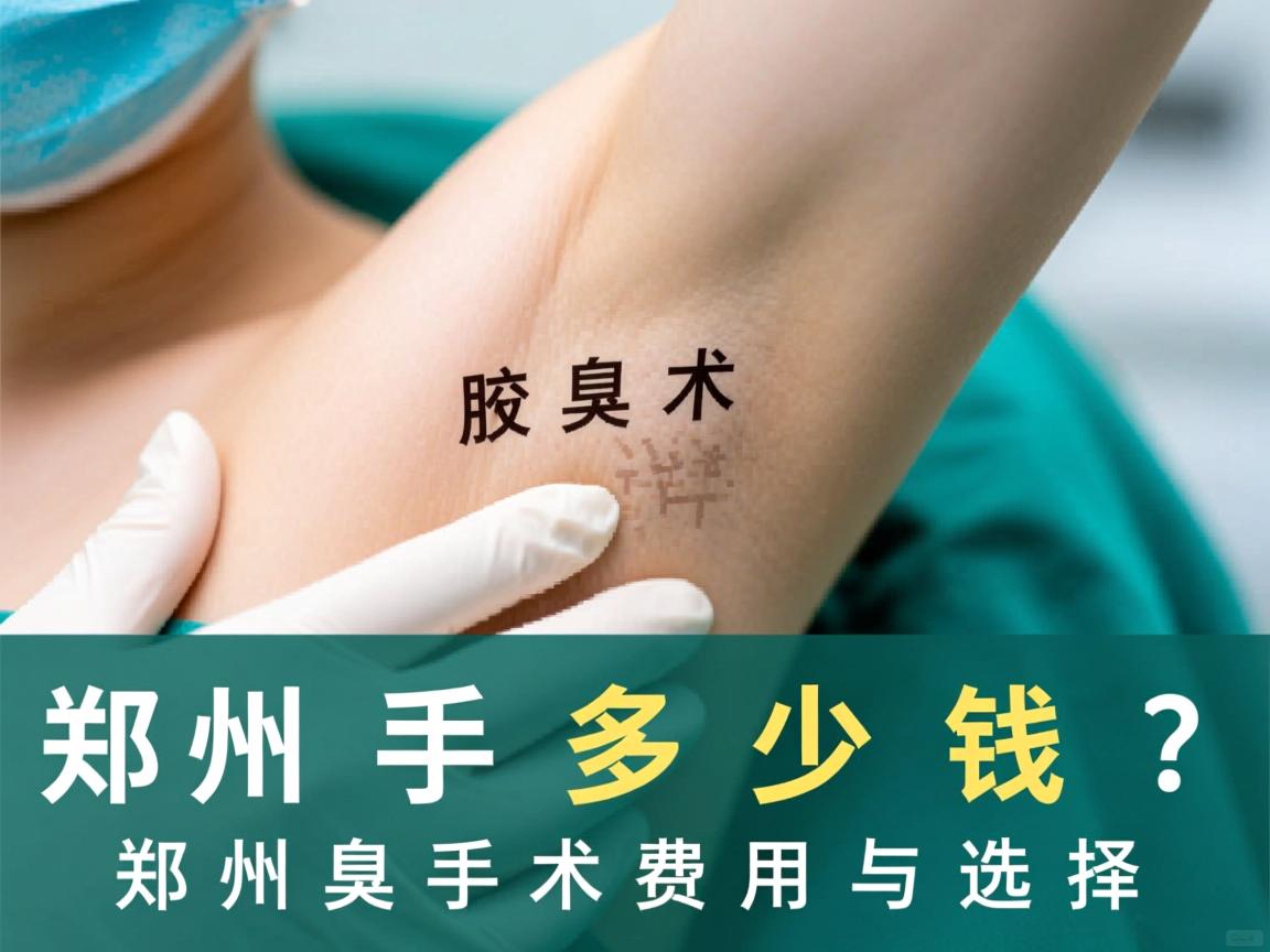 郑州腋臭手术多少钱？详解郑州腋臭手术费用与选择