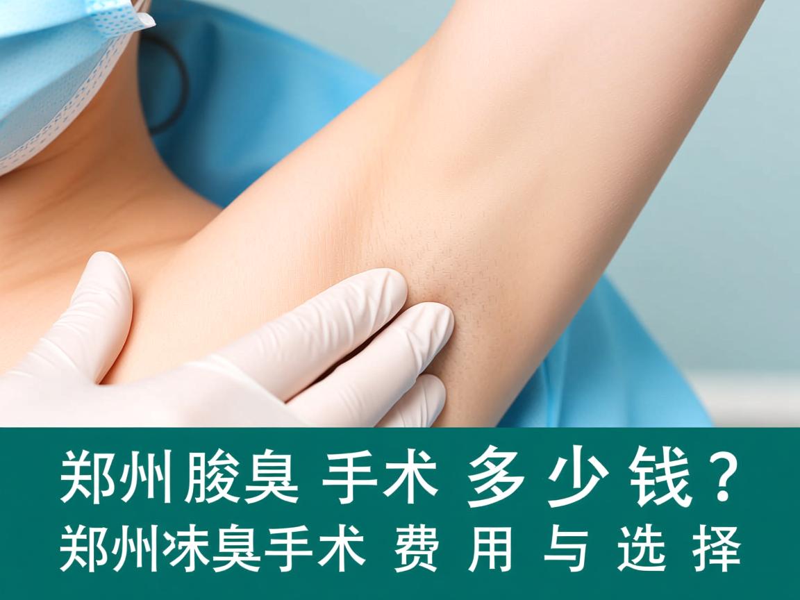 郑州腋臭手术多少钱？详解郑州腋臭手术费用与选择