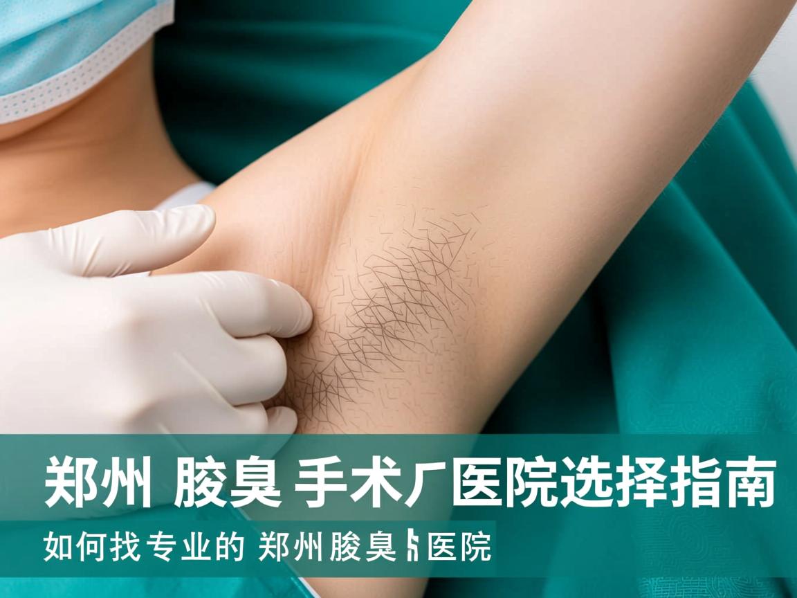 郑州腋臭手术医院选择指南，如何找到专业的郑州腋臭医院