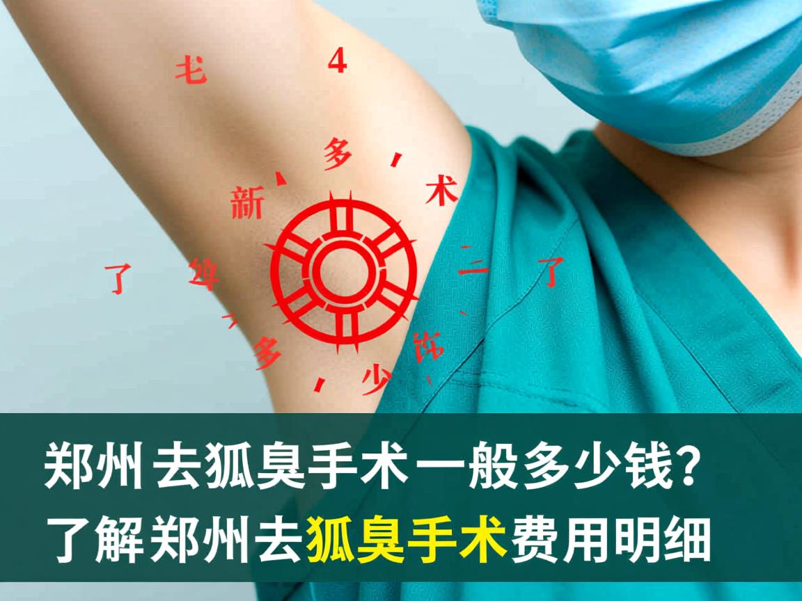 郑州去狐臭手术一般多少钱？了解郑州去狐臭手术费用明细