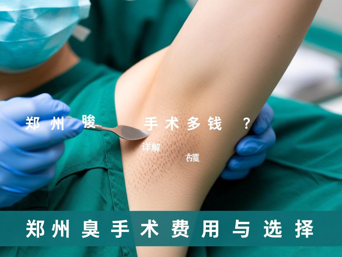 郑州腋臭手术多少钱？详解郑州腋臭手术费用与选择