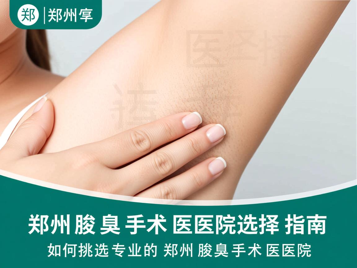 郑州腋臭手术医院选择指南，如何挑选专业的郑州腋臭手术医院