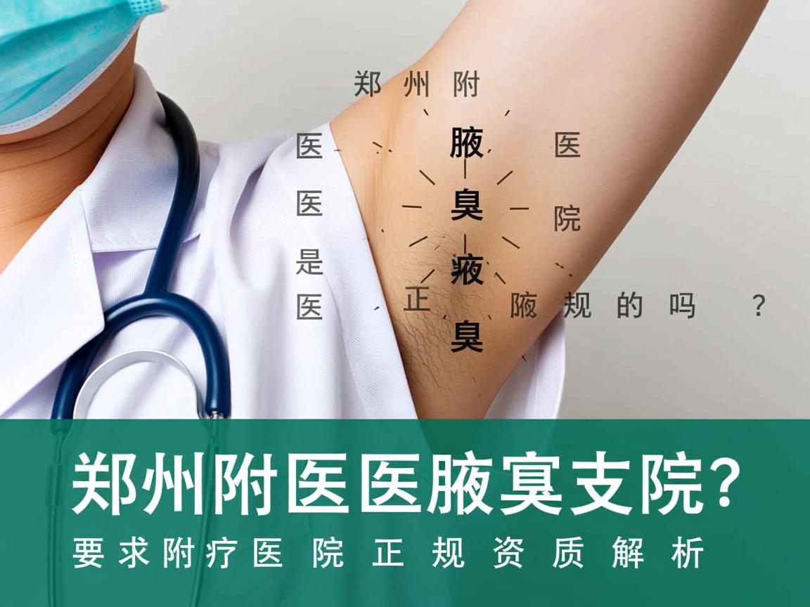 郑州附医腋臭医院是正规的吗？郑州附医腋臭医院正规资质解析