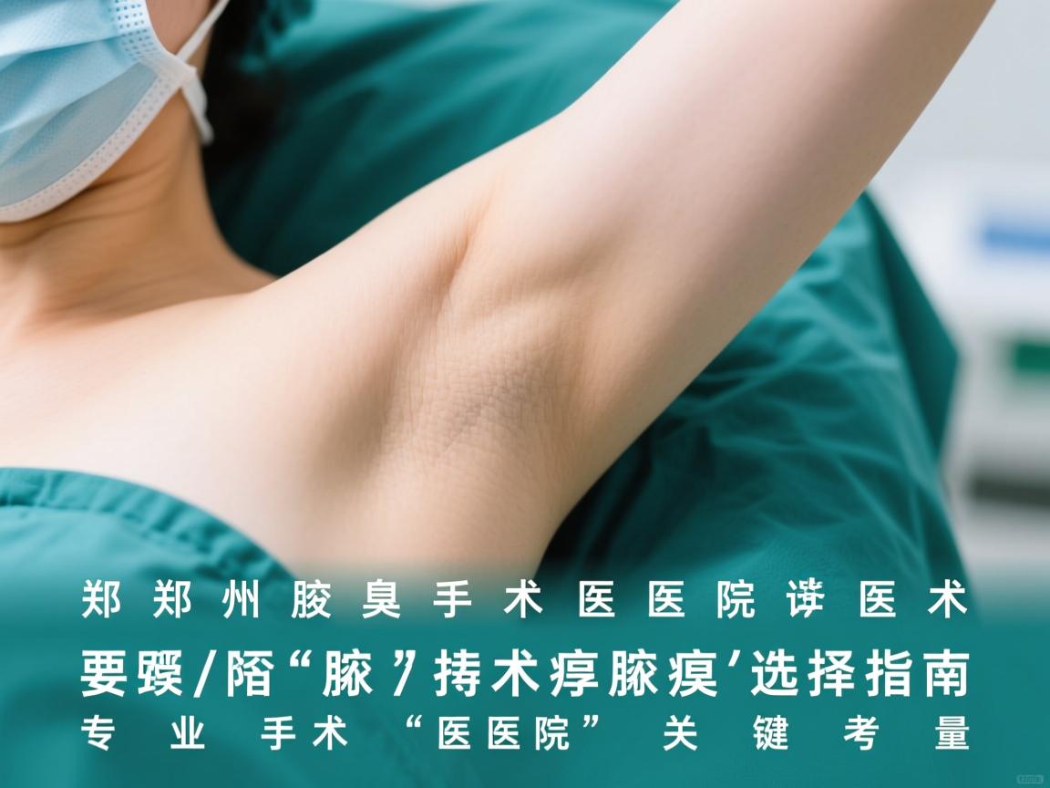 郑州腋臭手术医院选择指南，专业腋臭手术医院的关键考量