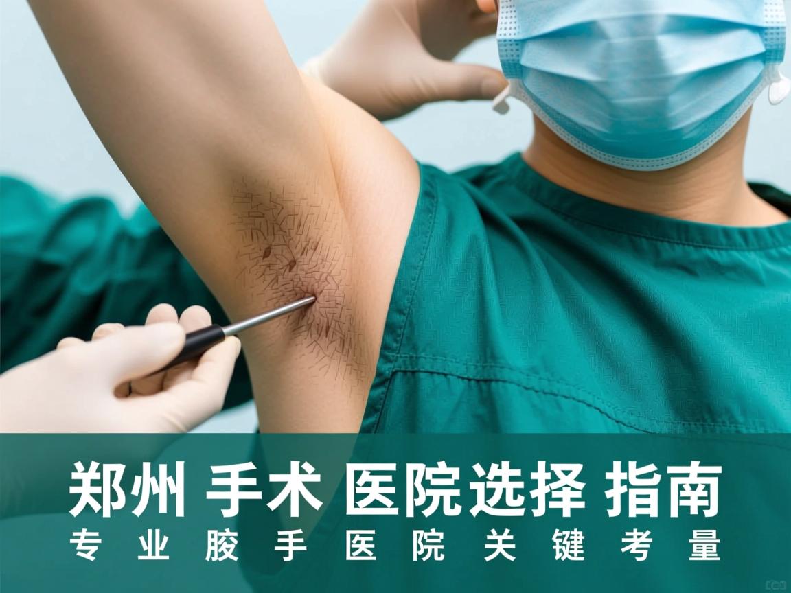 郑州腋臭手术医院选择指南，专业腋臭手术医院的关键考量