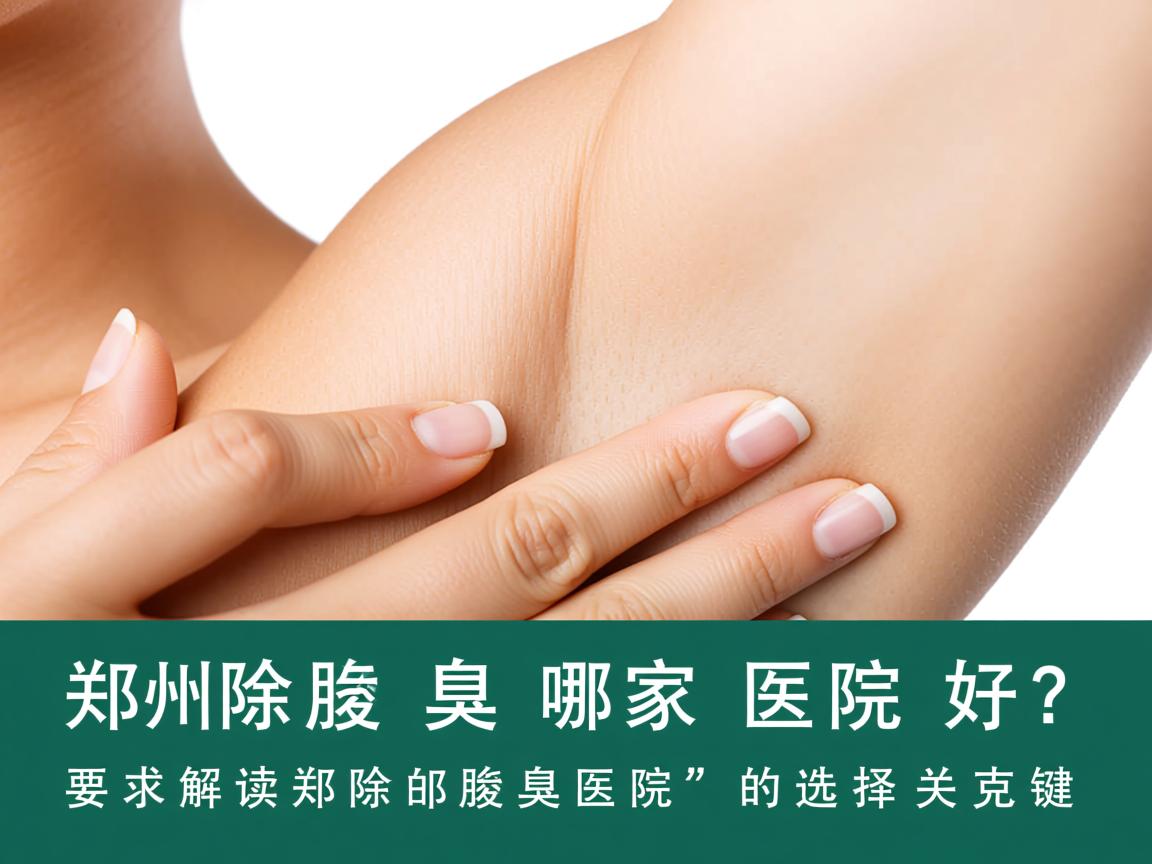 郑州除腋臭哪家医院好？专业解读郑州除腋臭医院的选择关键