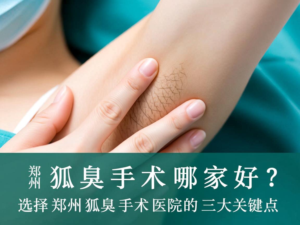 郑州狐臭手术哪家好？选择郑州狐臭手术医院的三大关键点