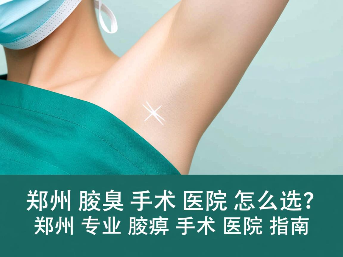 郑州腋臭手术医院怎么选？郑州专业腋臭手术医院指南