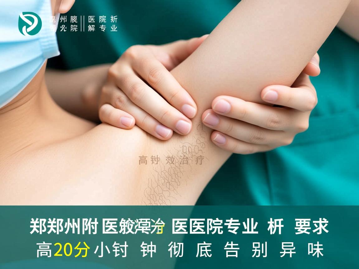 郑州附医腋臭医院专业解析，20分钟高效治疗腋臭，20分钟彻底告别异味