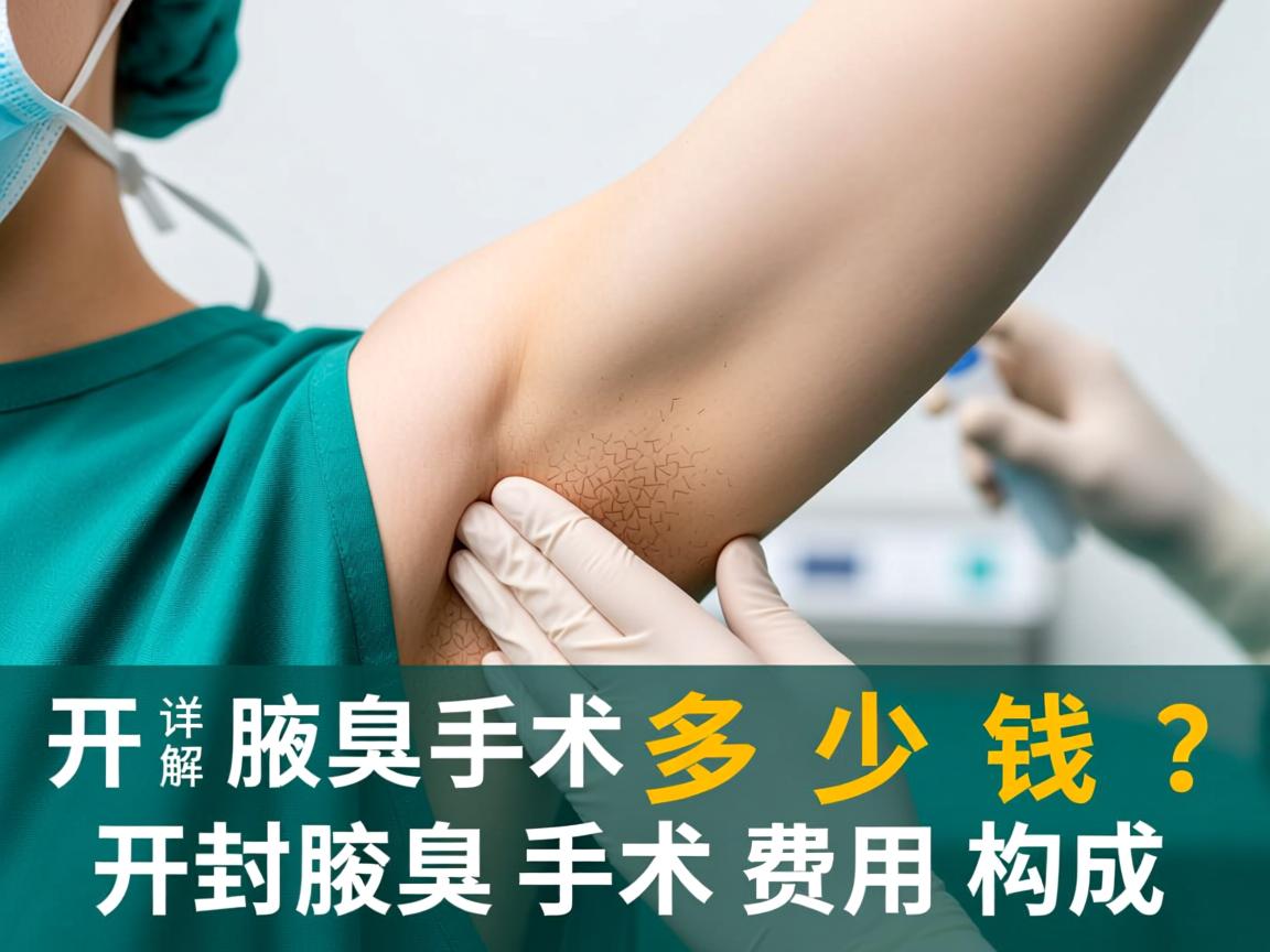 开封腋臭手术多少钱？详解开封腋臭手术费用构成