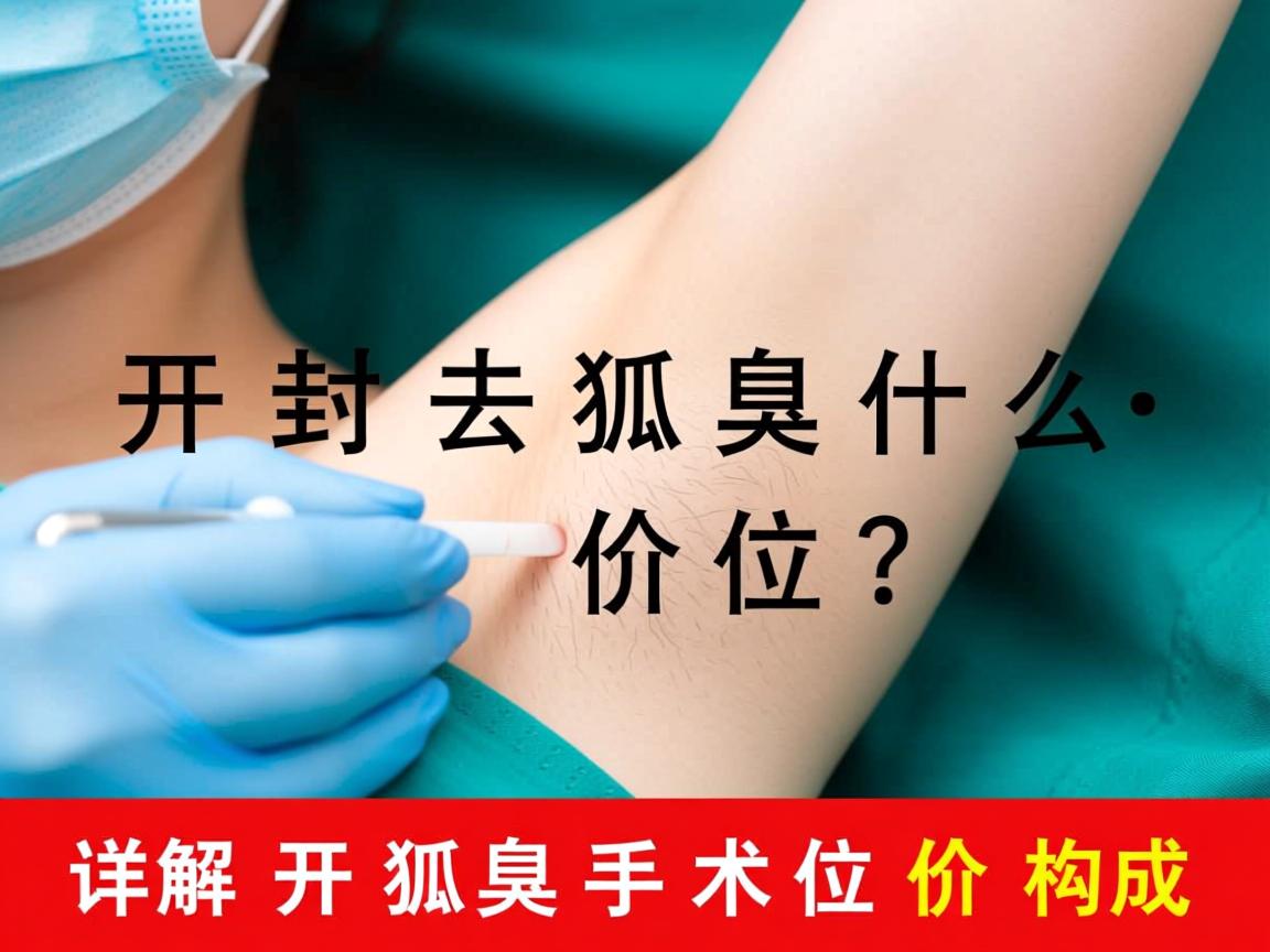 开封去狐臭什么价位？详解开封狐臭手术价位构成