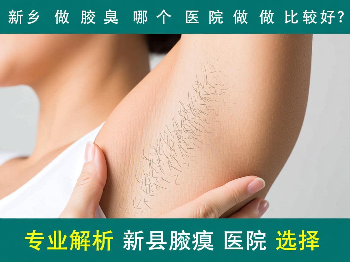 新乡做腋臭哪个医院做比较好？专业解析新乡腋臭医院选择