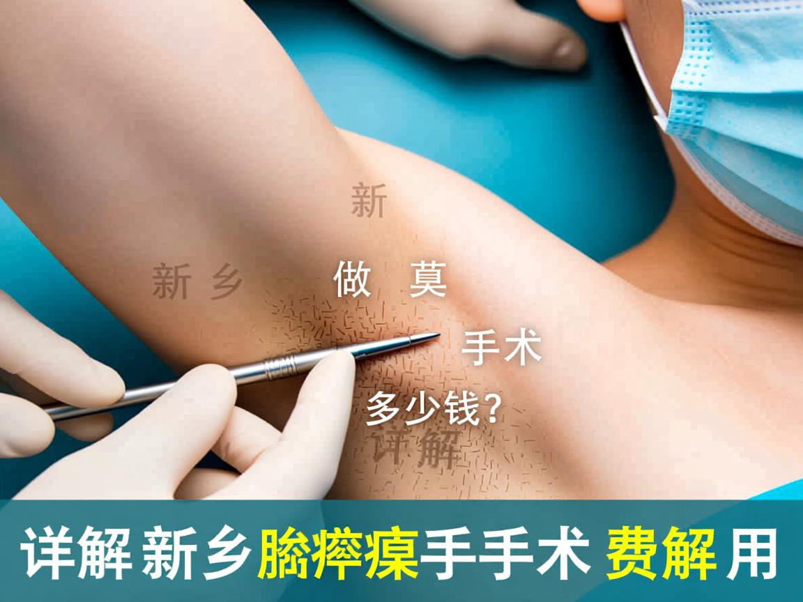 在新乡做腋臭手术多少钱？详解新乡腋臭手术费用