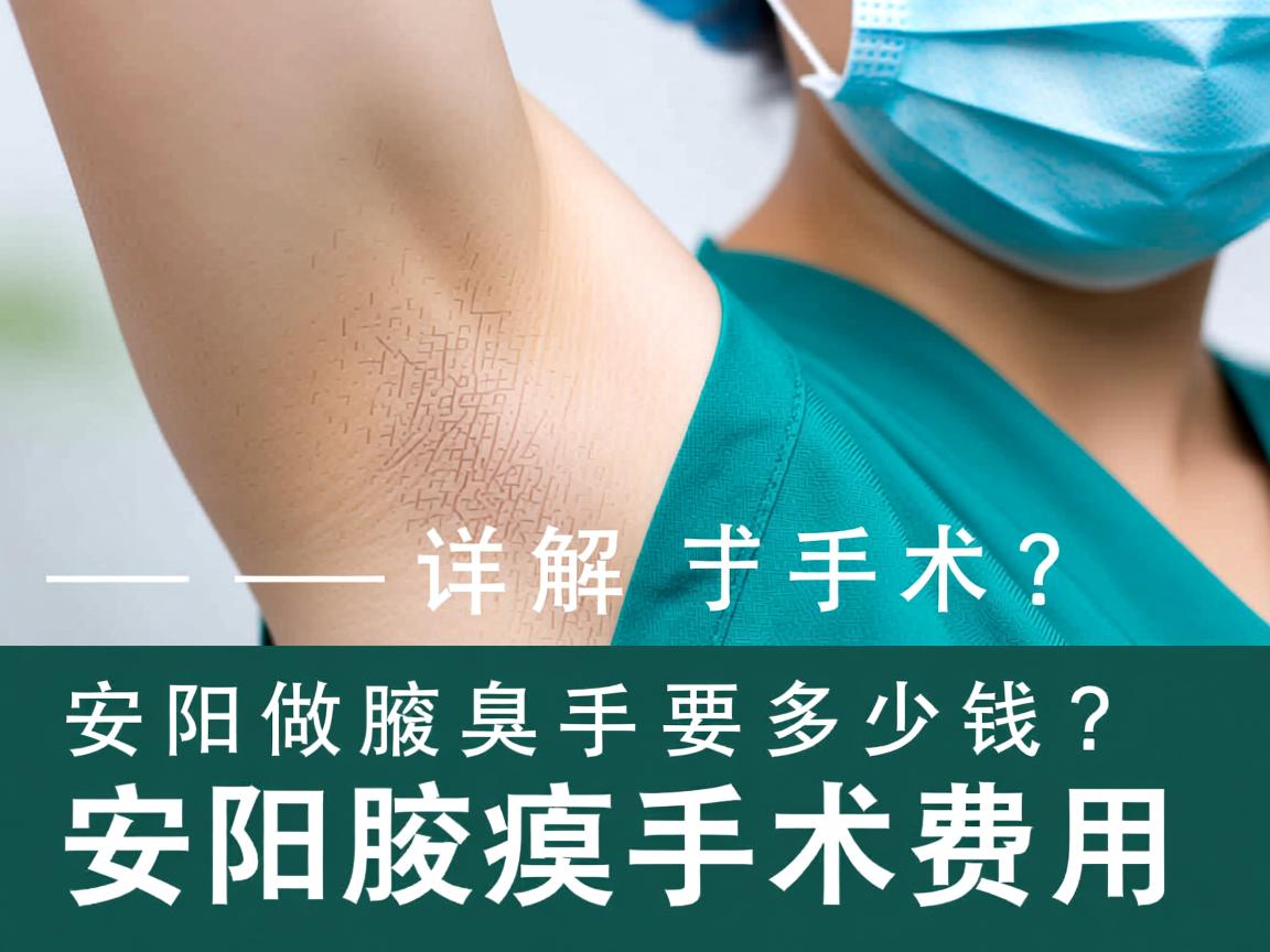 在安阳做腋臭手术要多少钱？详解安阳腋臭手术费用