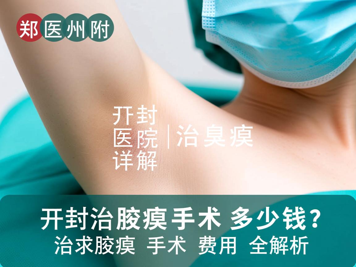 郑州附医腋臭医院详解，开封治腋臭手术多少钱？治腋臭手术费用全解析