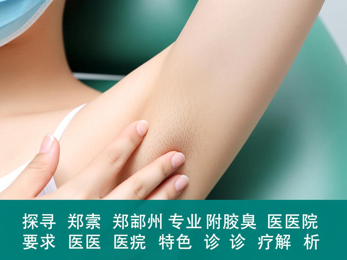 探寻郑州专业腋臭医院，郑州附医腋臭医院的特色诊疗解析