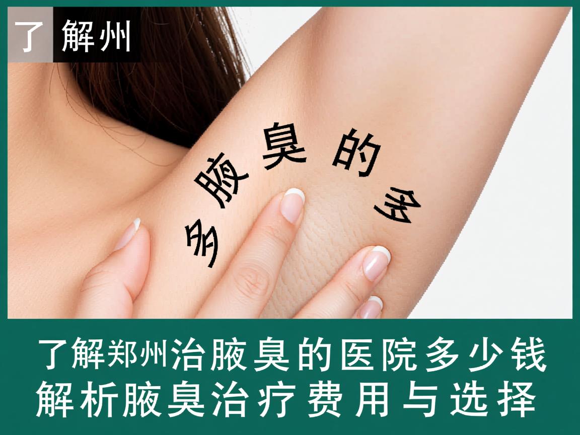 了解郑州治疗腋臭的医院多少钱，解析腋臭治疗费用与选择