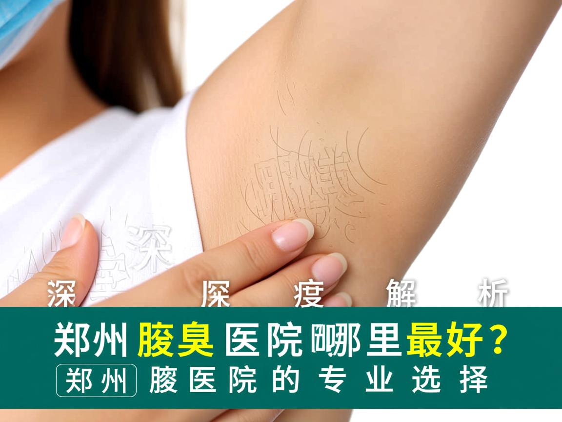 郑州腋臭医院哪里最好？深度解析郑州腋臭医院的专业选择