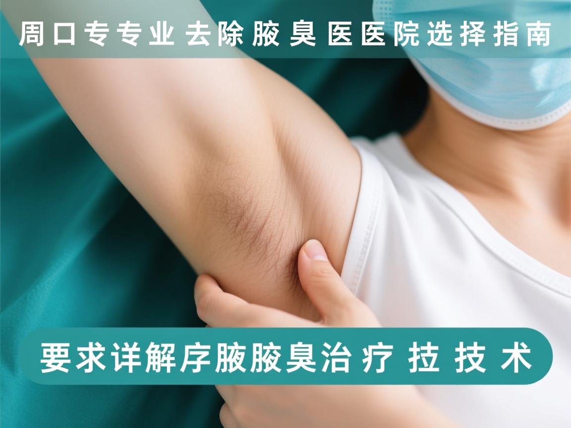周口专业去除腋臭医院选择指南，详解腋臭治疗技术