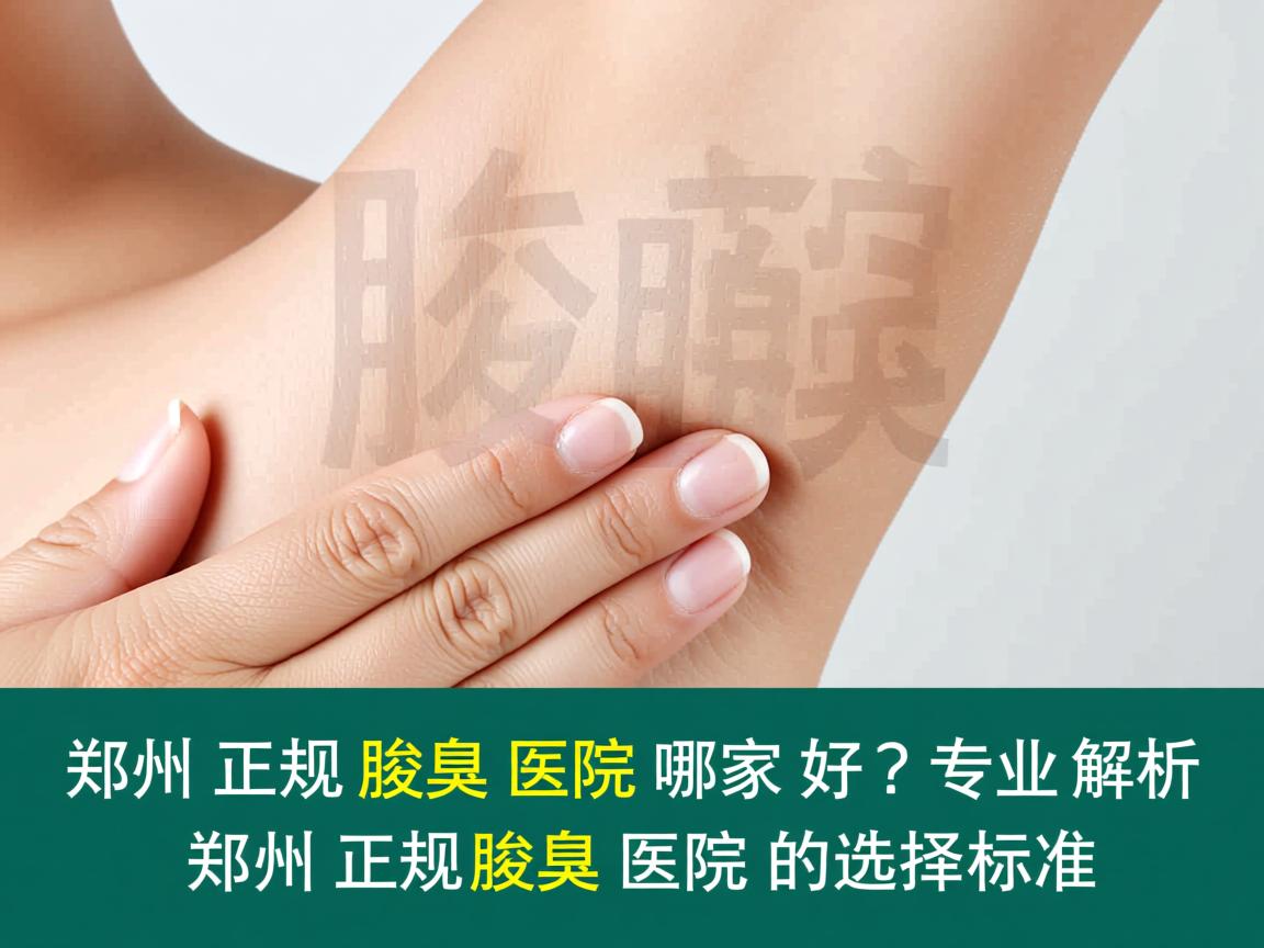 郑州正规腋臭医院哪家好？专业解析郑州正规腋臭医院的选择标准