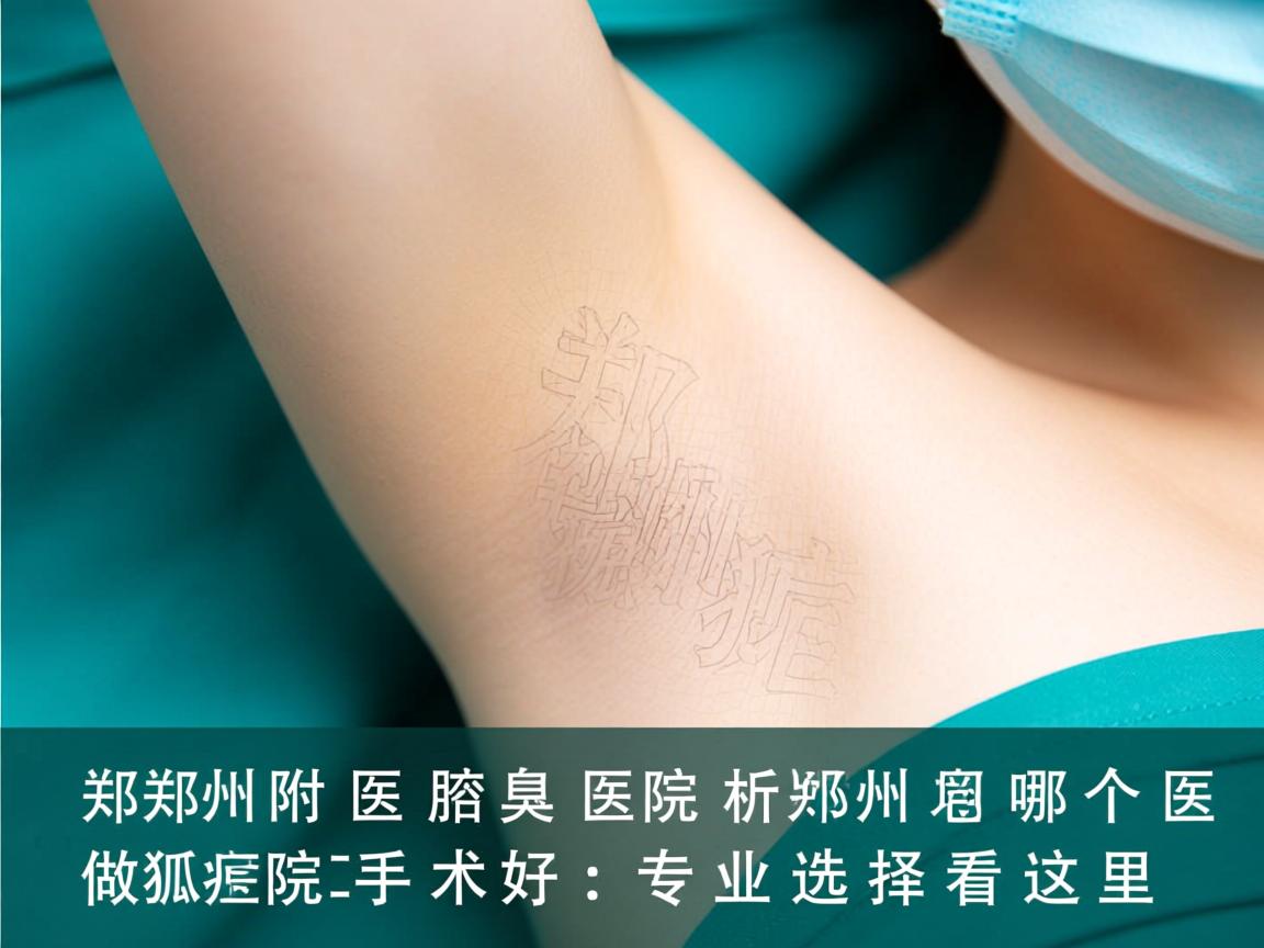 郑州附医腋臭医院解析，郑州哪个医院做狐臭手术好，专业选择看这里