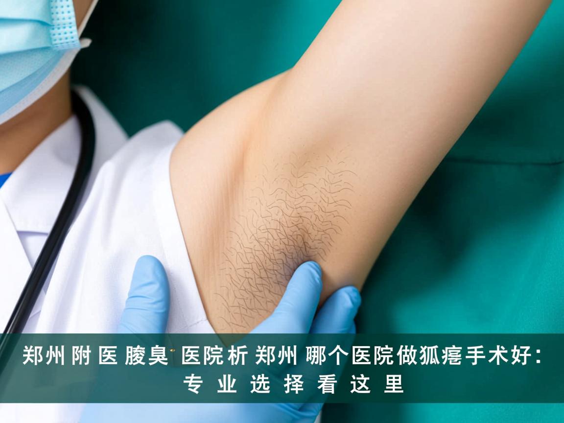 郑州附医腋臭医院解析，郑州哪个医院做狐臭手术好，专业选择看这里