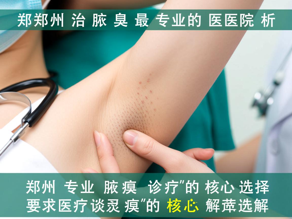 郑州治疗腋臭最专业的医院解析，郑州专业腋臭诊疗的核心选择