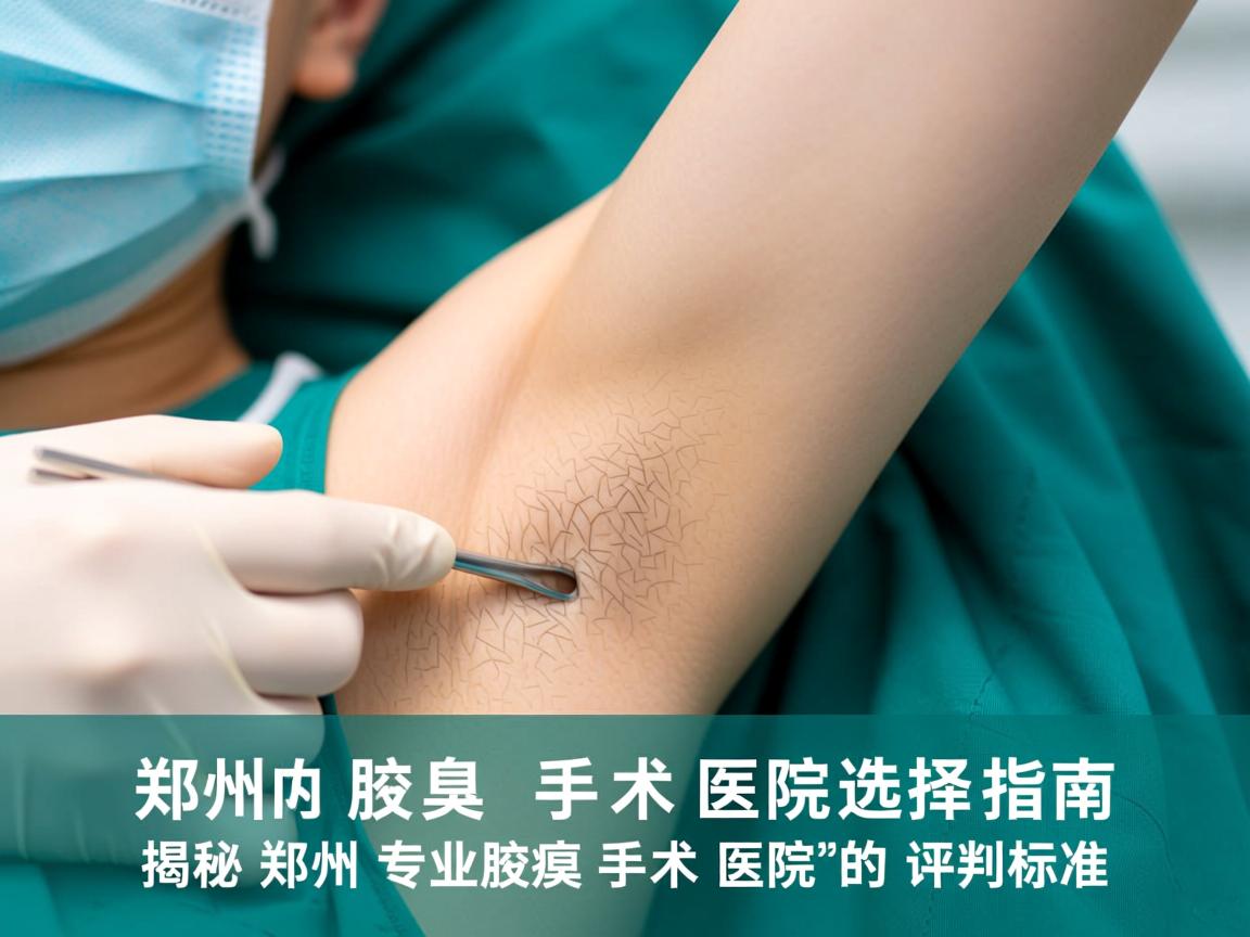郑州腋臭手术医院选择指南，揭秘郑州专业腋臭手术医院的评判标准