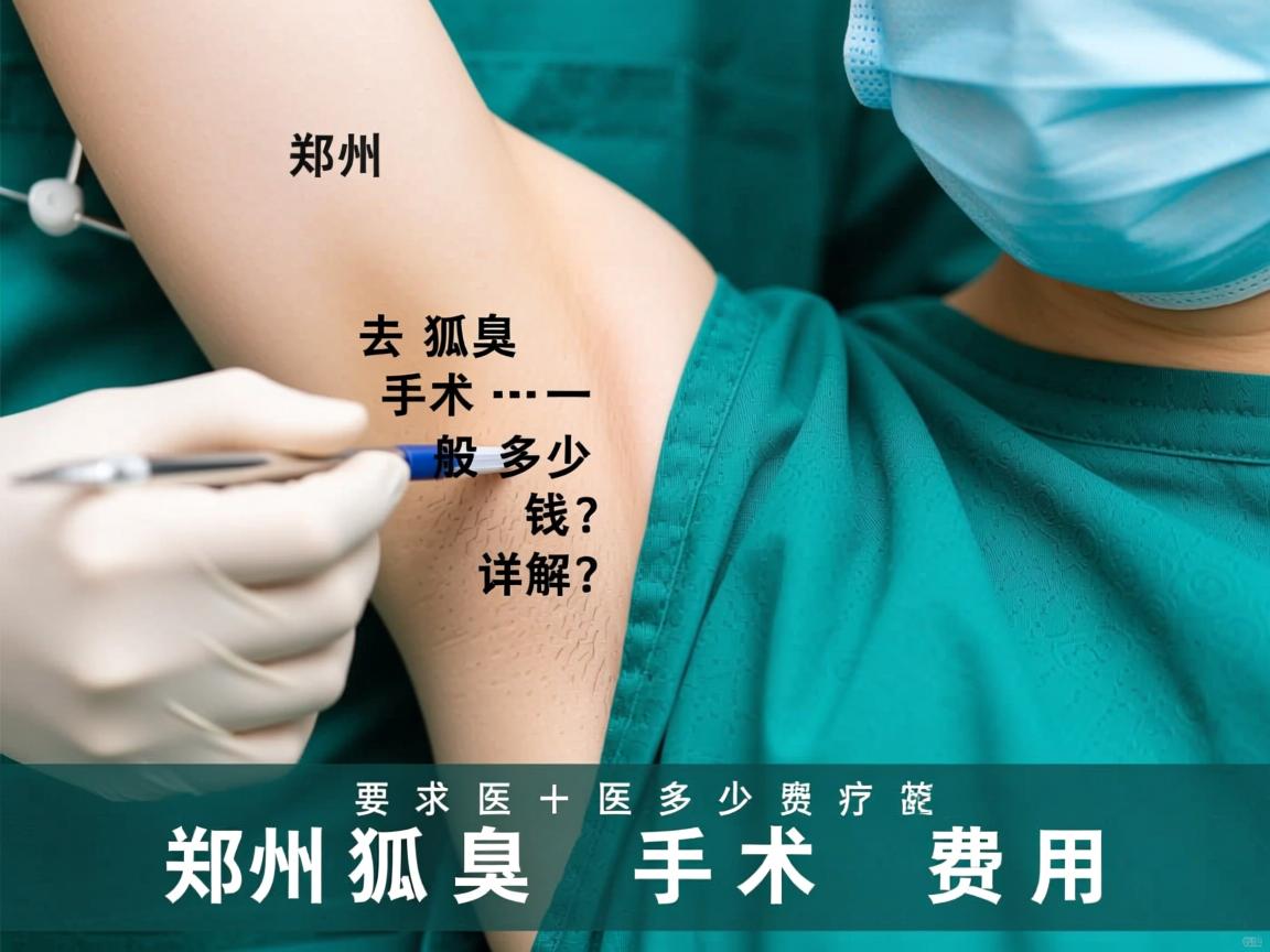 郑州去狐臭手术一般多少钱？详解郑州狐臭手术费用