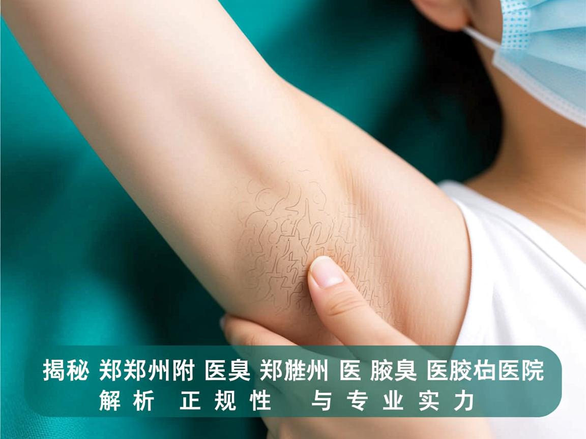 揭秘郑州附医腋臭医院，解析郑州附医腋臭医院的正规性与专业实力