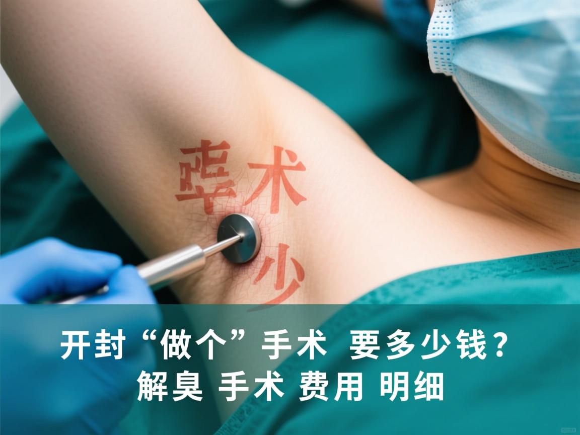 在开封做个腋臭手术要多少钱？解析腋臭手术费用明细