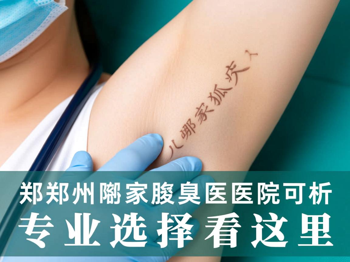 郑州附医腋臭医院解析，郑州哪家医院可以开狐臭，专业选择看这里