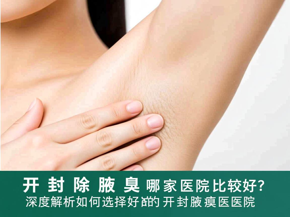 开封除腋臭哪家医院比较好？深度解析如何选择好的开封腋臭医院