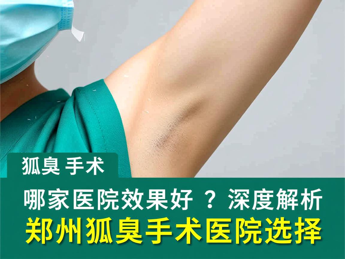 郑州狐臭手术哪家医院效果好？深度解析郑州狐臭手术医院选择