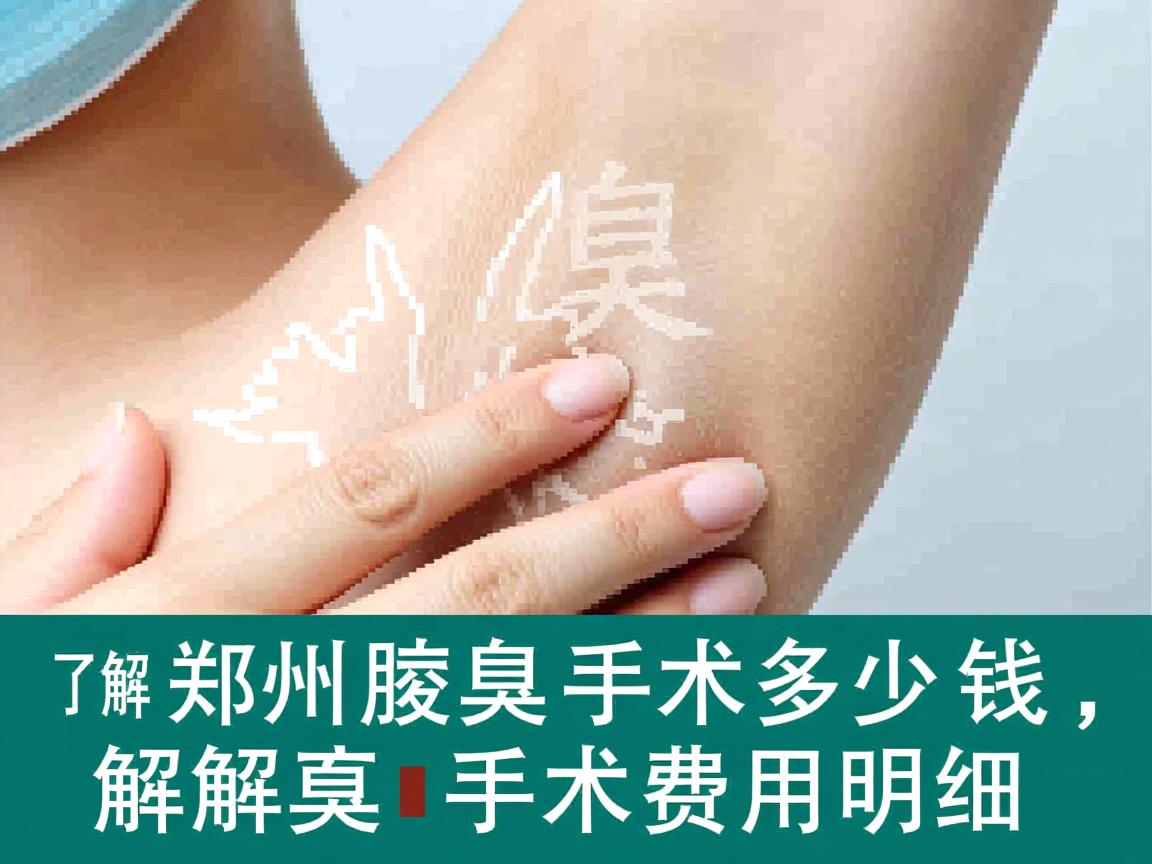 了解郑州腋臭手术多少钱，解析腋臭手术费用明细